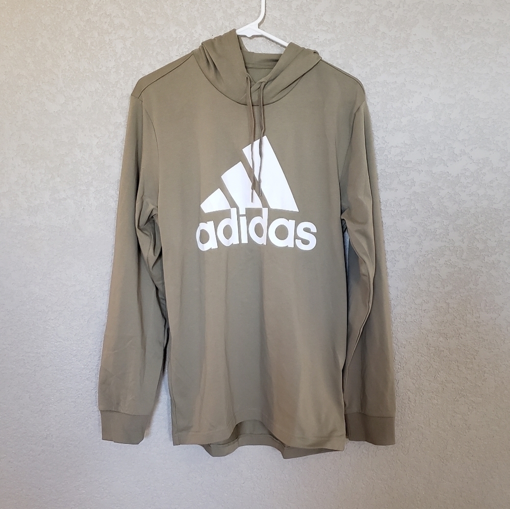 Adidas mens hooded sweatshirt long sleeve size Medium